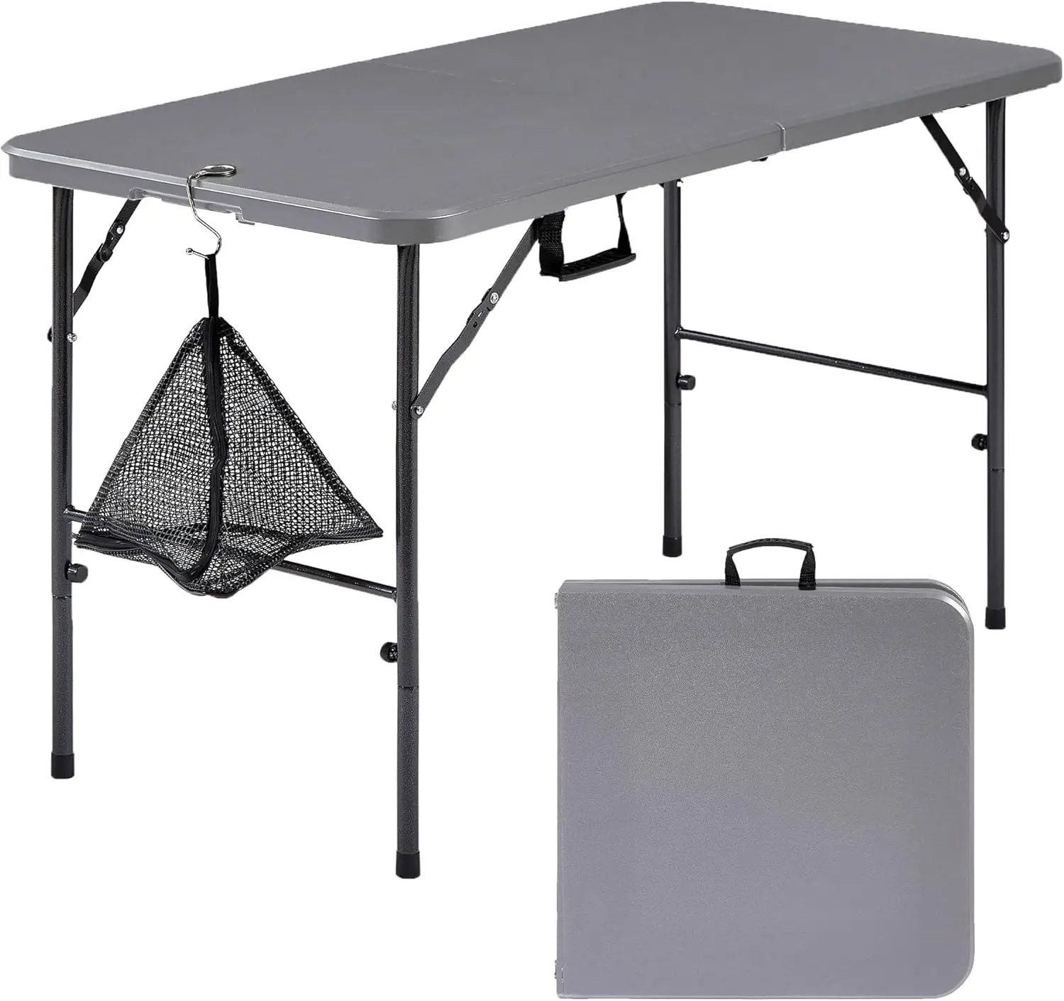 Folding Table 4 Foot with Mesh Bag, Heavy-Duty Portable Indoor Outdoor Table with Handle, Fold-in-Half for Picnic Party
Folding Table 4 Foot with Mesh Bag, Heavy-Duty Portable Indoor Outdoor Table with Handle, Fold-in-Half for Picnic Party