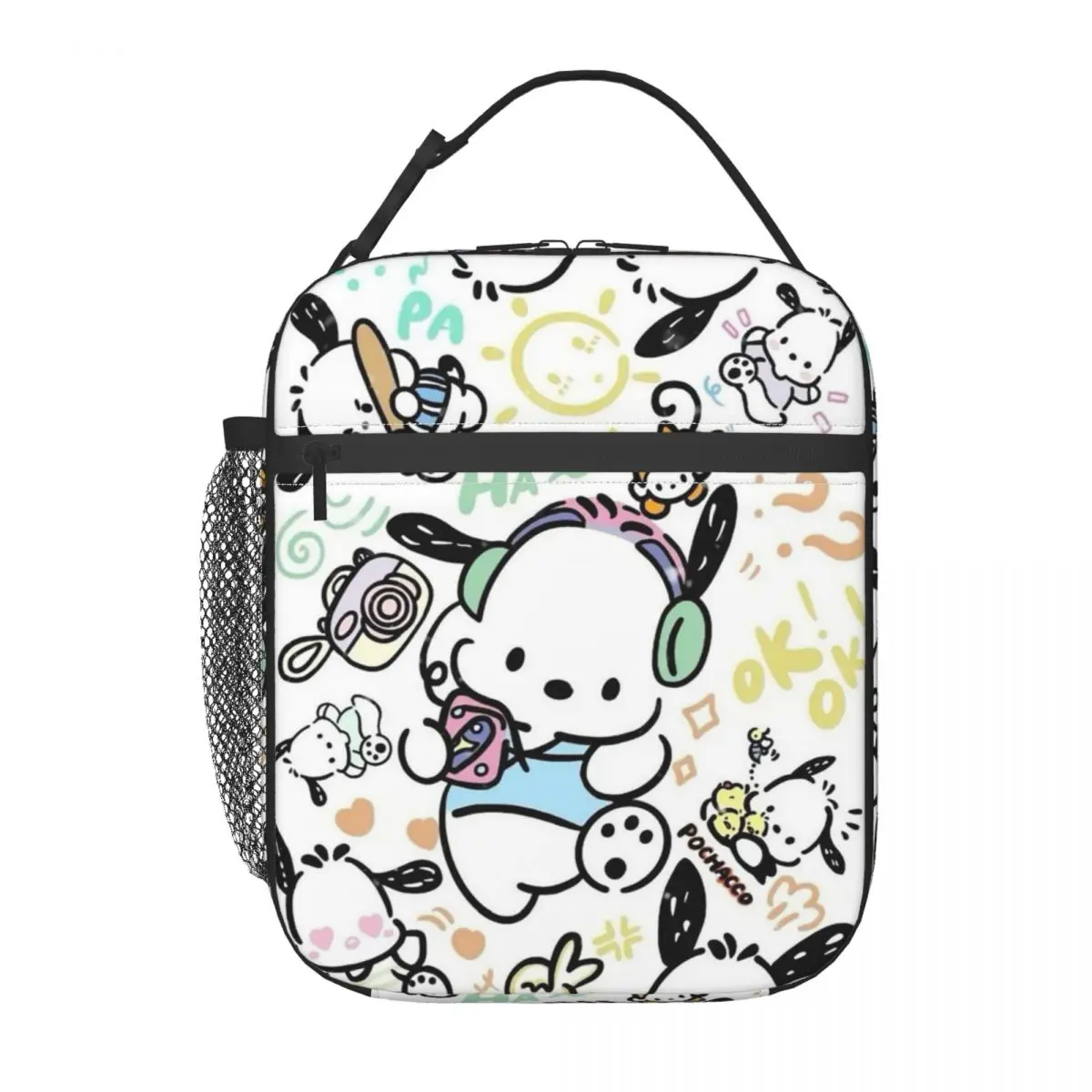 Портативные ланч-боксы Pochacco на заказ для женщин, водостойкий холодильник Kawaii, термоизолированная сумка для обеда, детская школьная сумка
Портативные ланч-боксы Pochacco на заказ для женщин, водостойкий холодильник Kawaii, термоизолированная сумка для обеда, детская школьная сумка