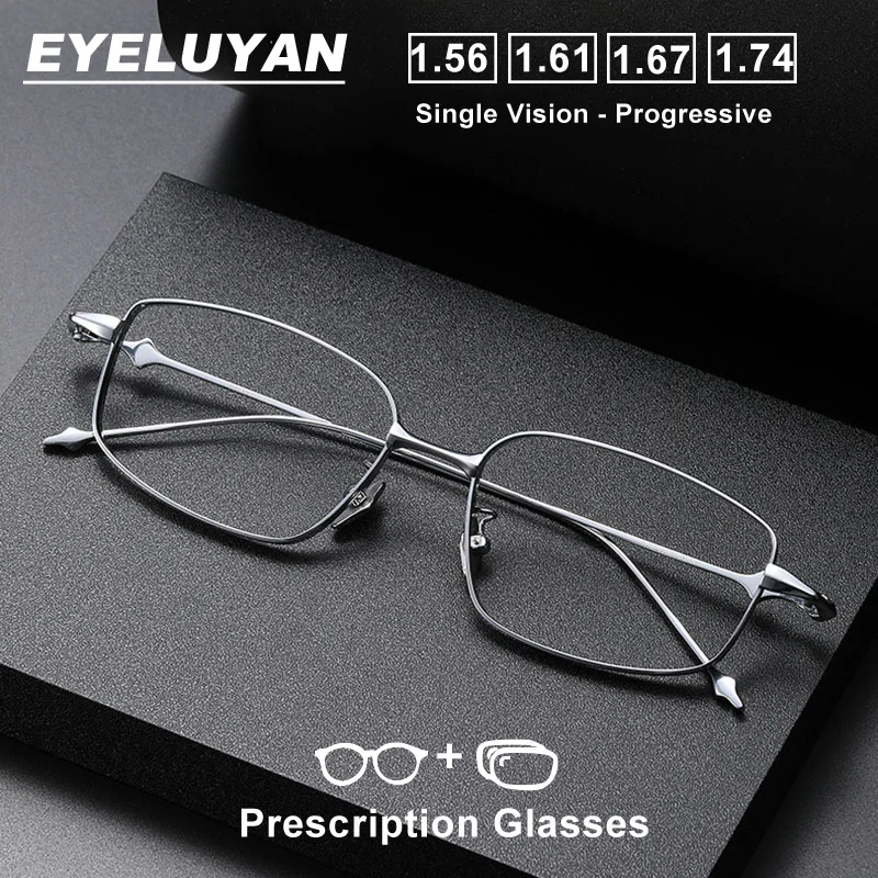 EYELUYAN Fashion Prescription Eyewear Titanium Rectangle Progressive Optical Glasses Myopia Hyperopia Anti Blue Light Eyeglass
EYELUYAN Fashion Prescription Eyewear Titanium Rectangle Progressive Optical Glasses Myopia Hyperopia Anti Blue Light Eyeglass