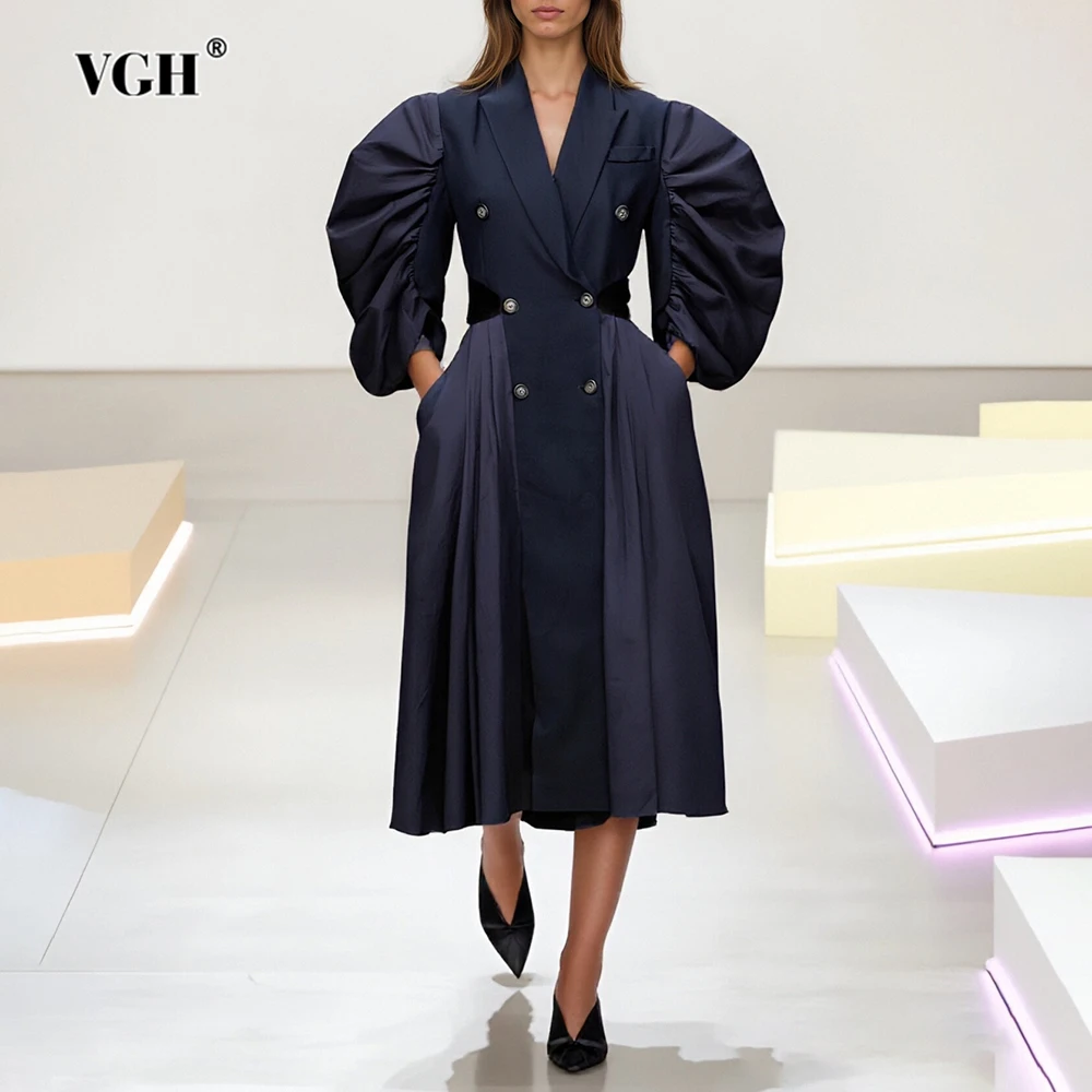 VGH Slimming Designer Solid Jackets For Women Lapel Long Sleeve Spliced Button Autumn Temperament Folds Jackets Female Fashion
VGH Slimming Designer Solid Jackets For Women Lapel Long Sleeve Spliced Button Autumn Temperament Folds Jackets Female Fashion