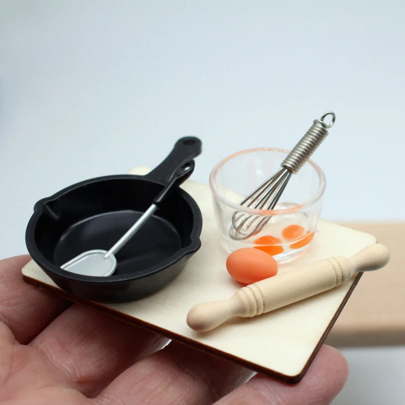 7pcs/set 1:12 Scale Dollhouse Miniature Food Toy Mini Kitchen Accessories Rolling Pin Frying Pan Eggbeater Doll House Model
7pcs/set 1:12 Scale Dollhouse Miniature Food Toy Mini Kitchen Accessories Rolling Pin Frying Pan Eggbeater Doll House Model