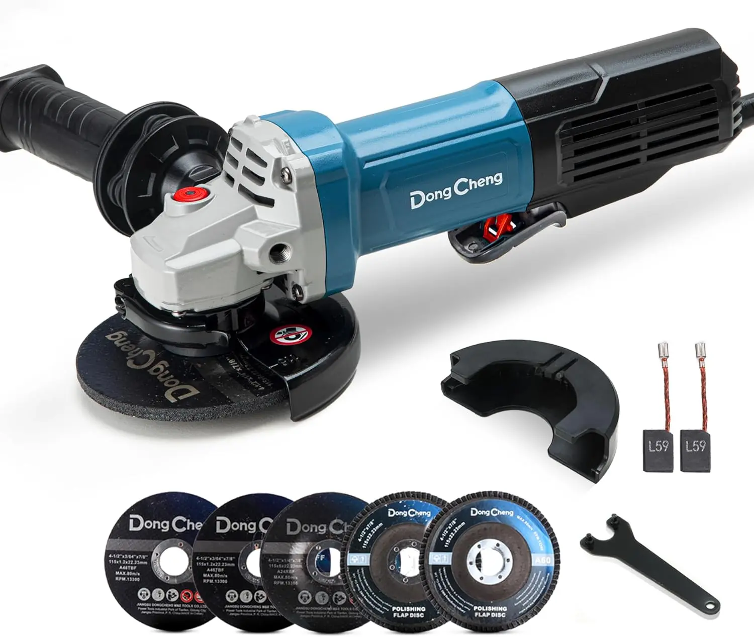 9.2 Amp 4-1/2 in. Angle Grinder, 11800RPM, Tool-Free Guard, Paddle Switch, Shockproof Handle for Cutting, Grinding, Polishing
9.2 Amp 4-1/2 in. Angle Grinder, 11800RPM, Tool-Free Guard, Paddle Switch, Shockproof Handle for Cutting, Grinding, Polishing