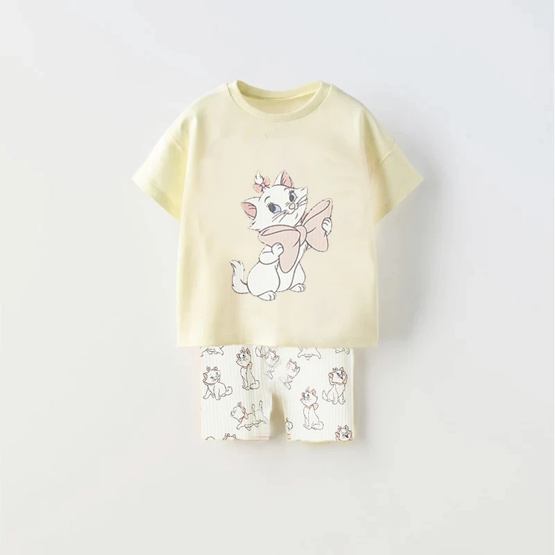 Girl's Clothing Set Short Sleeved 2-piece T-shirt+shorts Cute Kitten Summer New Clothes For Girls Casual Loose Thin Clothes
Girl's Clothing Set Short Sleeved 2-piece T-shirt+shorts Cute Kitten Summer New Clothes For Girls Casual Loose Thin Clothes