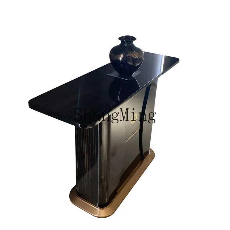 CL light luxury solid wood porch cabinet post-modern wall strip art table enters the door to set the table and install furniture
CL light luxury solid wood porch cabinet post-modern wall strip art table enters the door to set the table and install furniture