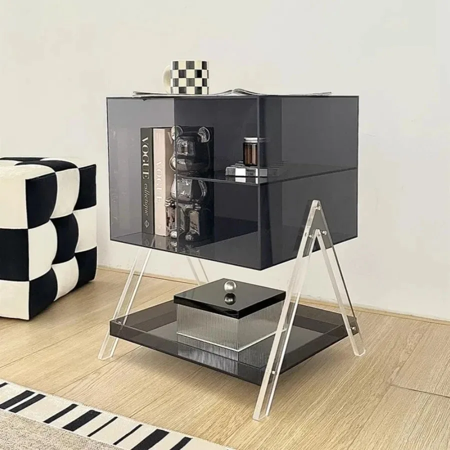 vw-Minimalist Acrylic Side Table for Bedroom Black Metal Coffee Table Bedside Storage Cabinet Home Furniture for Living Room~
vw-Minimalist Acrylic Side Table for Bedroom Black Metal Coffee Table Bedside Storage Cabinet Home Furniture for Living Room~