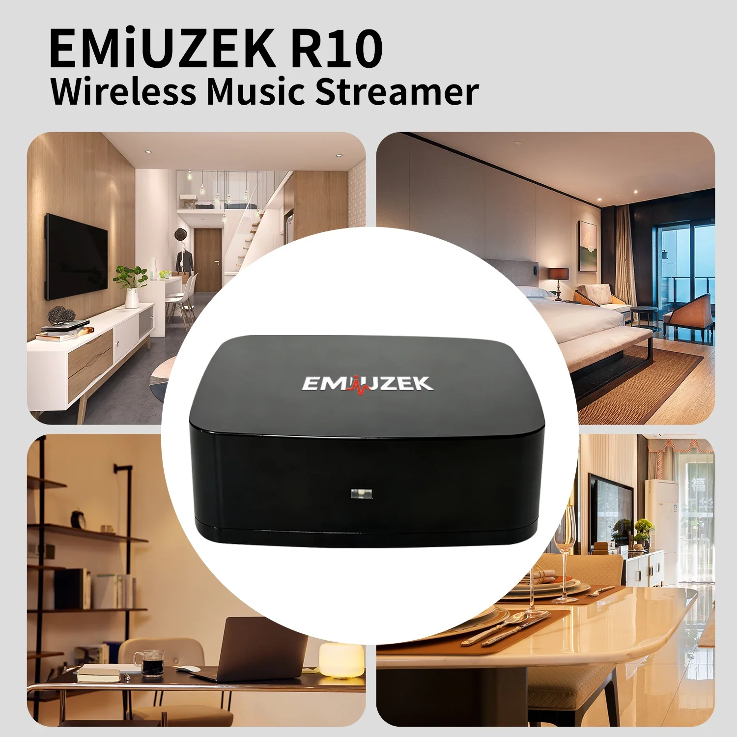 Audiocast Ieast pPlay EMiUZEK R10 Wireless Audio Streamer Receiver | Multi-Room WiFi Music Adapter with DLNA Airplay Function
Audiocast Ieast pPlay EMiUZEK R10 Wireless Audio Streamer Receiver | Multi-Room WiFi Music Adapter with DLNA Airplay Function