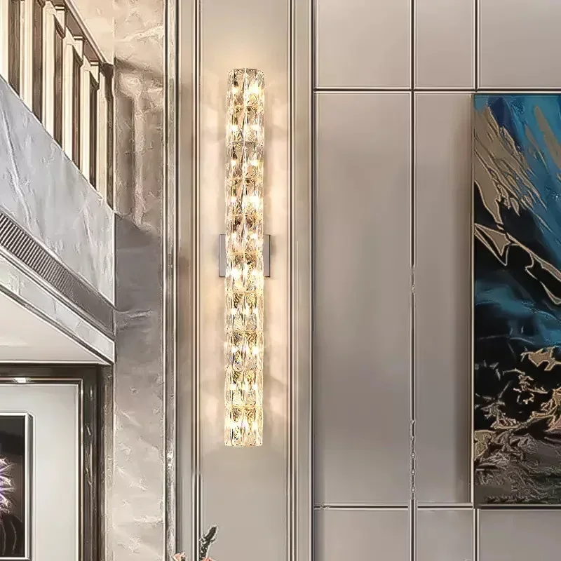 Modern High-end Crystal Wall Light Nordic Luxury Living Room Bedroom Bedside Long Wall Lamp Hotel Villa Corridor Bracket Light
Modern High-end Crystal Wall Light Nordic Luxury Living Room Bedroom Bedside Long Wall Lamp Hotel Villa Corridor Bracket Light