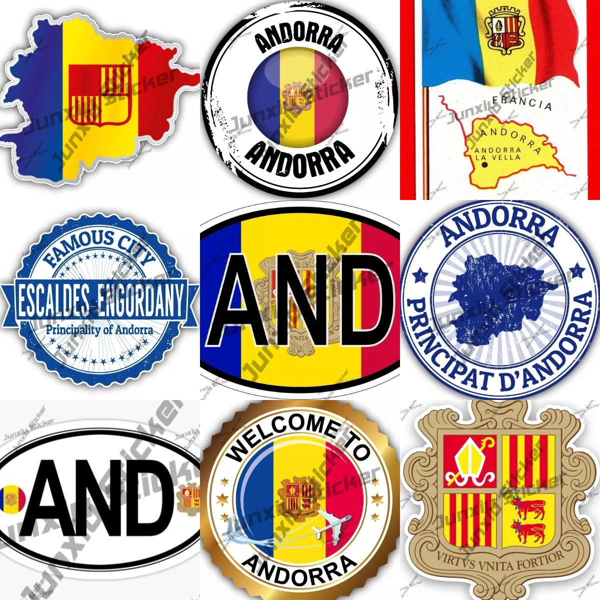 Map With Flag Andorra Country Sticker Coat Of Arms Of Andorra Oval Country Code And Waterproof Decal Accessories For SUV Bumper 
Map With Flag Andorra Country Sticker Coat Of Arms Of Andorra Oval Country Code And Waterproof Decal Accessories For SUV Bumper