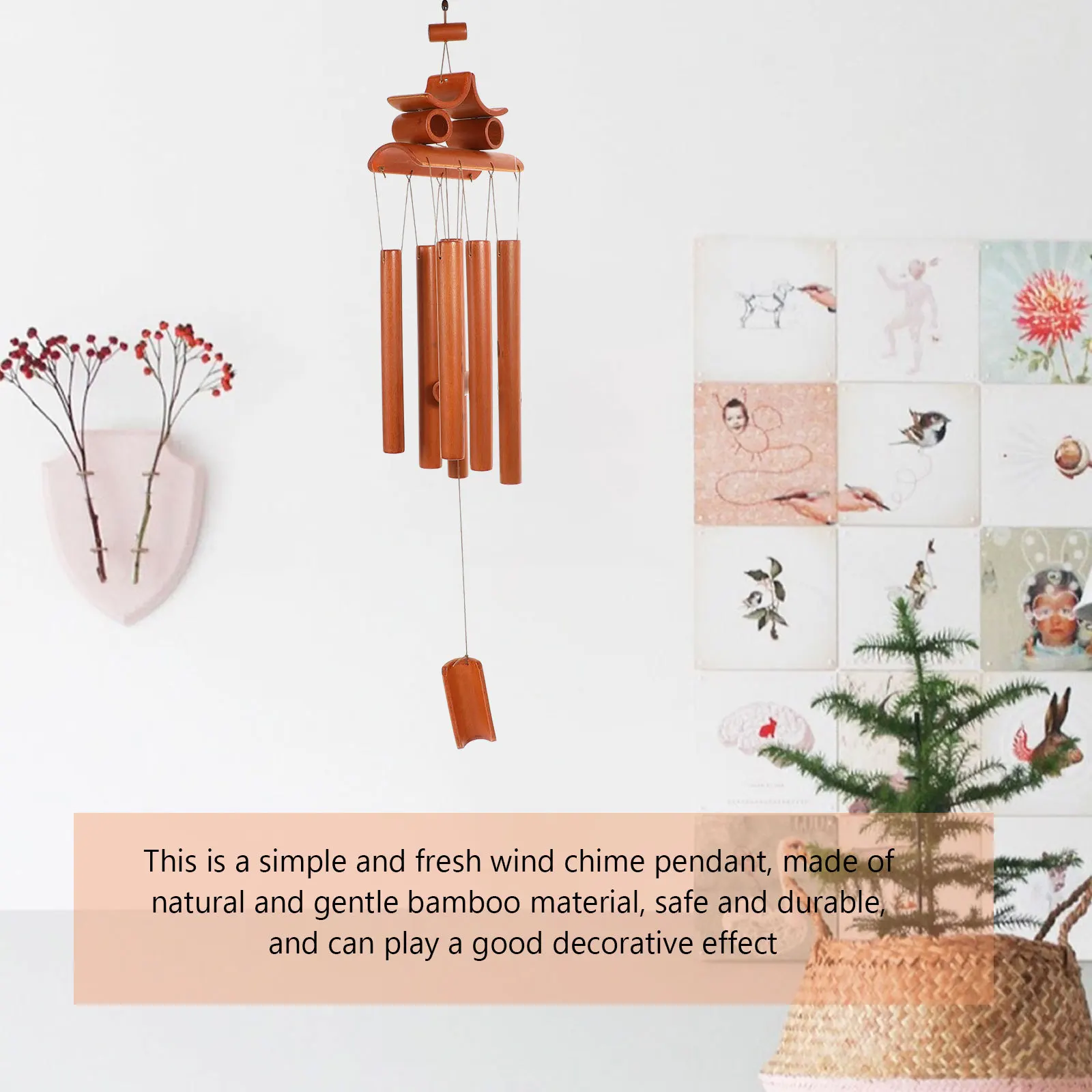 1Pcs Bamboo Wind Chimes Wooden Wind Bell Hanging Decor Creative Home Office Shop Decoration Soothing Mood Relief
1Pcs Bamboo Wind Chimes Wooden Wind Bell Hanging Decor Creative Home Office Shop Decoration Soothing Mood Relief