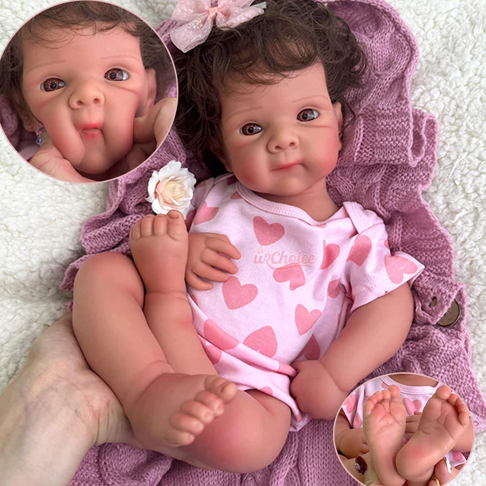 48cm Open Mouth Bettie with Curly Hair Full Silicone Reborn Baby Soft Touch Realistic Details Doll Gift for Dementia Patients
48cm Open Mouth Bettie with Curly Hair Full Silicone Reborn Baby Soft Touch Realistic Details Doll Gift for Dementia Patients