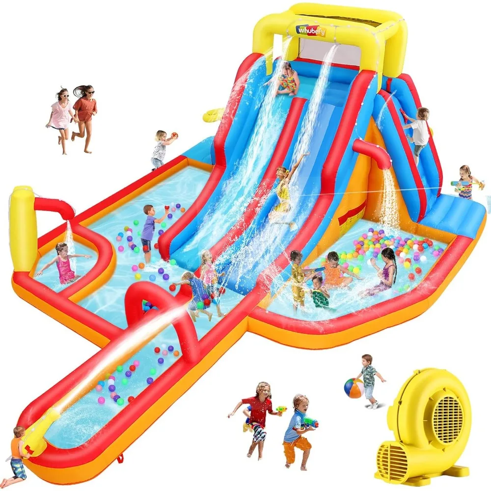 Whubefy Extra Large Inflatable Water Slide, 18X14 Ft Bounce House for 5-12, 840D+420D Oxford Fabric, Long Slide/Splash
Whubefy Extra Large Inflatable Water Slide, 18X14 Ft Bounce House for 5-12, 840D+420D Oxford Fabric, Long Slide/Splash