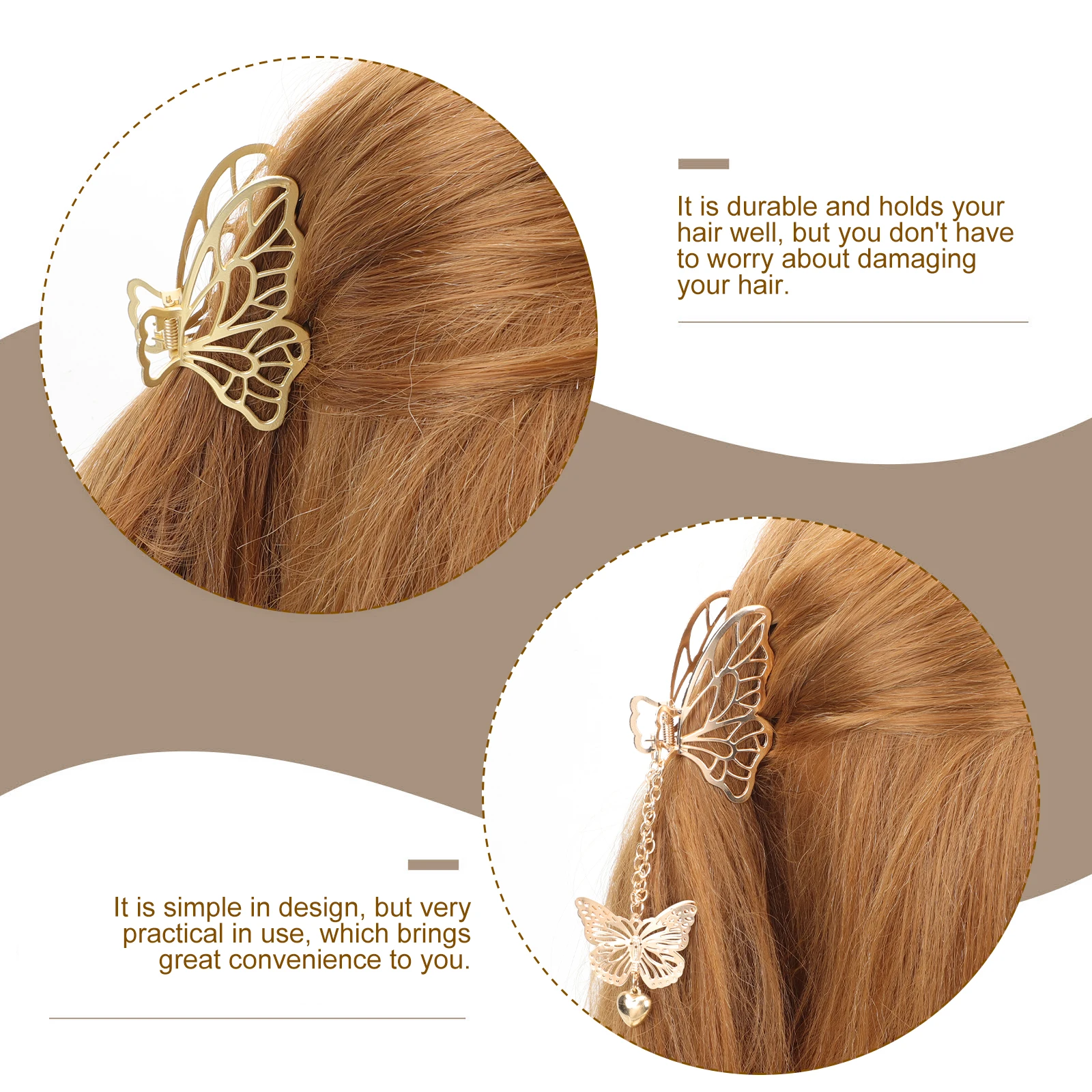 2pcs Butterflies Hair Clips Alloy Claw Braid Birthday Gifts Durable Stylish Wedding Party Hair Tools Accessories
2pcs Butterflies Hair Clips Alloy Claw Braid Birthday Gifts Durable Stylish Wedding Party Hair Tools Accessories