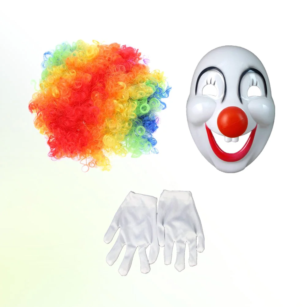 3 Pcs Clown Set Colorful Mask Gloves Carnival Party Costume Stage Performance Suit Cosplay Dress Breathable Soft Fun
3 Pcs Clown Set Colorful Mask Gloves Carnival Party Costume Stage Performance Suit Cosplay Dress Breathable Soft Fun