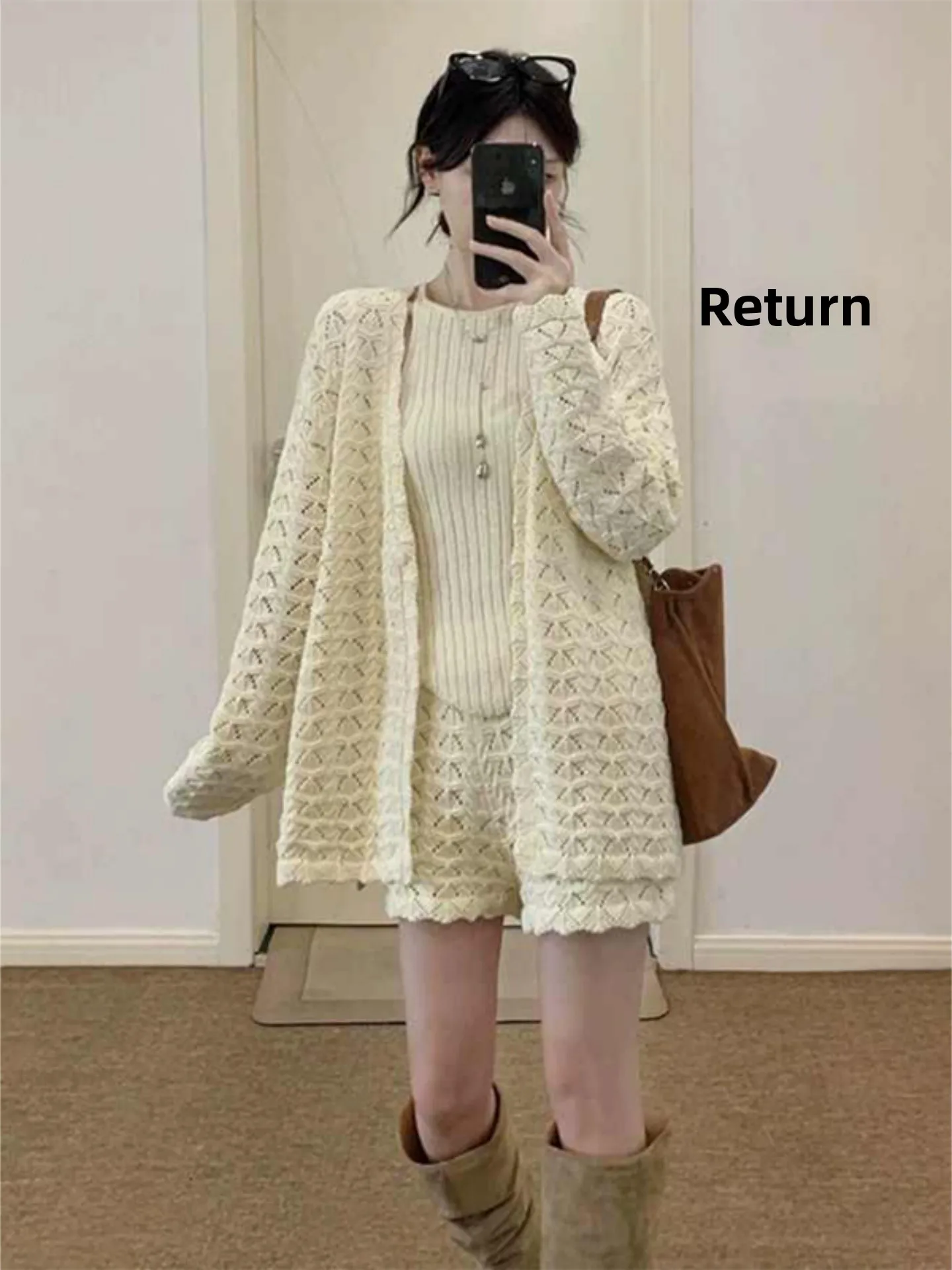 Korean Lazy Sle Women's Loose Knitted Open Cardigan Vest Spring Casual orts Set Faionable Comfortable Spring Outfit
Korean Lazy Sle Women's Loose Knitted Open Cardigan Vest Spring Casual orts Set Faionable Comfortable Spring Outfit