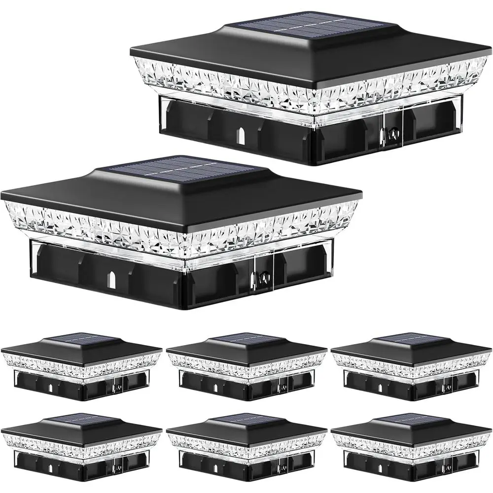 Набор из 8 уличных светильников для столбов, 2 цвета, 16 светодиодов, для деревянных/виниловых столбов 4x4 и 3.5x3.5, яркие, водонепроницаемые, на солнечной батарее, для террасы
Набор из 8 уличных светильников для столбов, 2 цвета, 16 светодиодов, для деревянных/виниловых столбов 4x4 и 3.5x3.5, яркие, водонепроницаемые, на солнечной батарее, для террасы