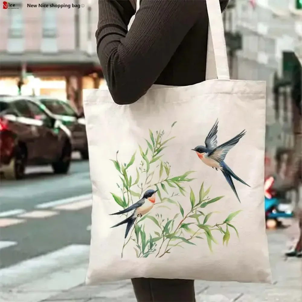 Minimal Black Silhouette Swallow Group Graphic Canvas Tote Bag Portable Handbag For Female Daily Commute Short Shopping Trips
Minimal Black Silhouette Swallow Group Graphic Canvas Tote Bag Portable Handbag For Female Daily Commute Short Shopping Trips