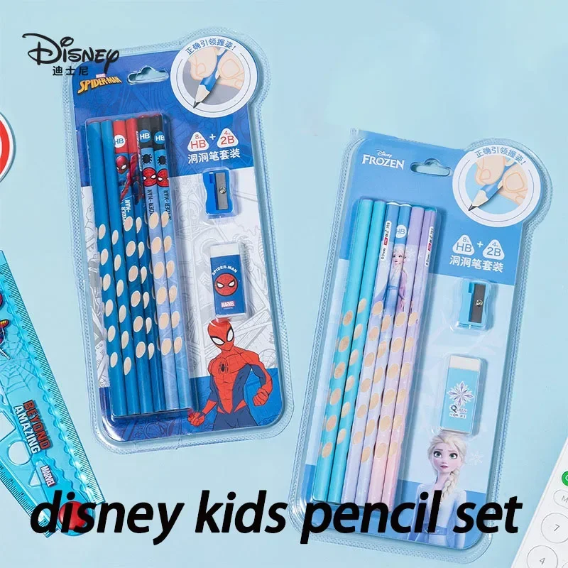 Disney Cartoon Frozen Pencil Stationery Pencil Eraser Sharpener Set Student Writing Pen Spider-Man Children's School Supplies
Disney Cartoon Frozen Pencil Stationery Pencil Eraser Sharpener Set Student Writing Pen Spider-Man Children's School Supplies