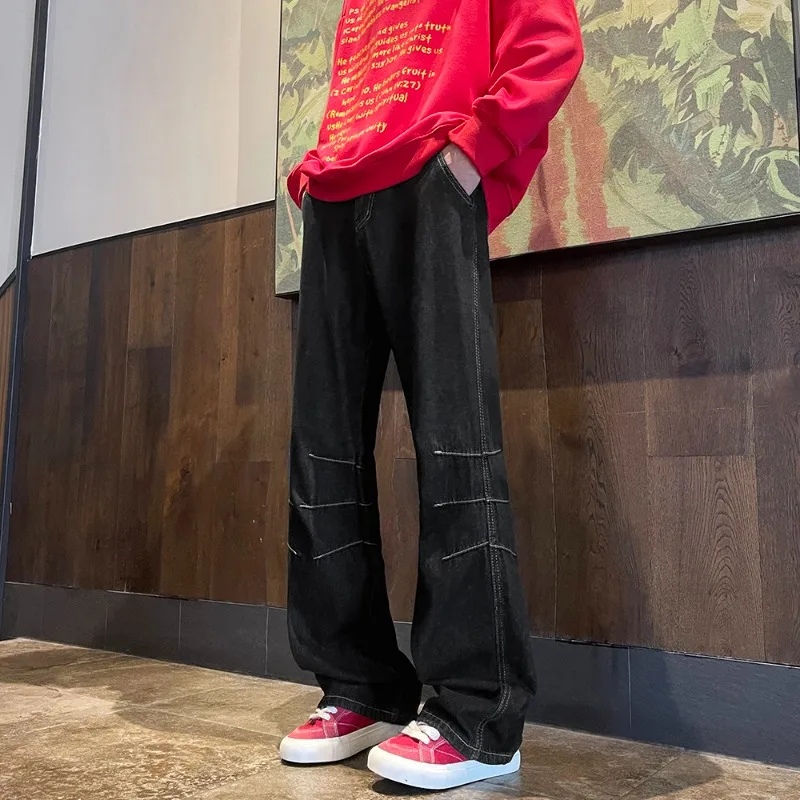 Wide Korean Fashion Jeans Men Straight Black Streetwear Male Personality Casual Loose Denim Trousers Male Couple Trousers
Wide Korean Fashion Jeans Men Straight Black Streetwear Male Personality Casual Loose Denim Trousers Male Couple Trousers