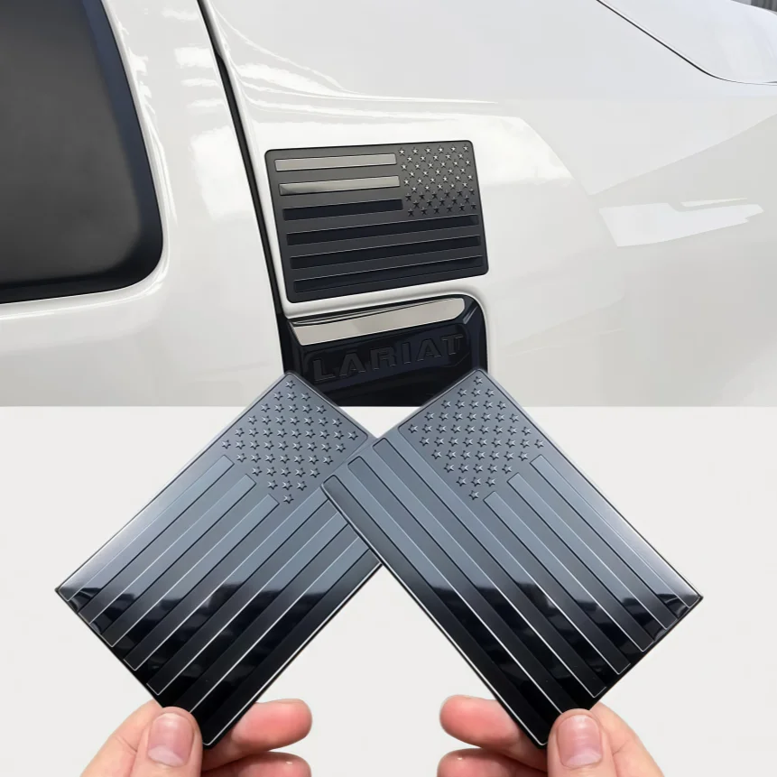 2pcs Black American Flag Emblem for Cars, Trucks & SUVs – Embossed Aluminum Metal Badge with Adhesive Backing for Fender
2pcs Black American Flag Emblem for Cars, Trucks & SUVs – Embossed Aluminum Metal Badge with Adhesive Backing for Fender