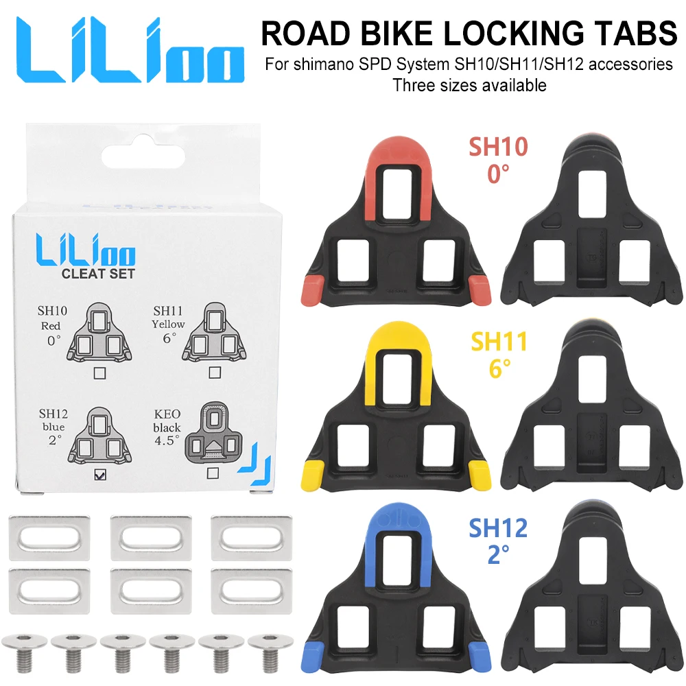 LILIOO Pedals Cleats for Road MTB Bike 0/2/6 Degree Self-locking Pedal Cleats for SHIMANO SPD PD SH10 SH11 12 Bicycle Bike Parts
LILIOO Pedals Cleats for Road MTB Bike 0/2/6 Degree Self-locking Pedal Cleats for SHIMANO SPD PD SH10 SH11 12 Bicycle Bike Parts