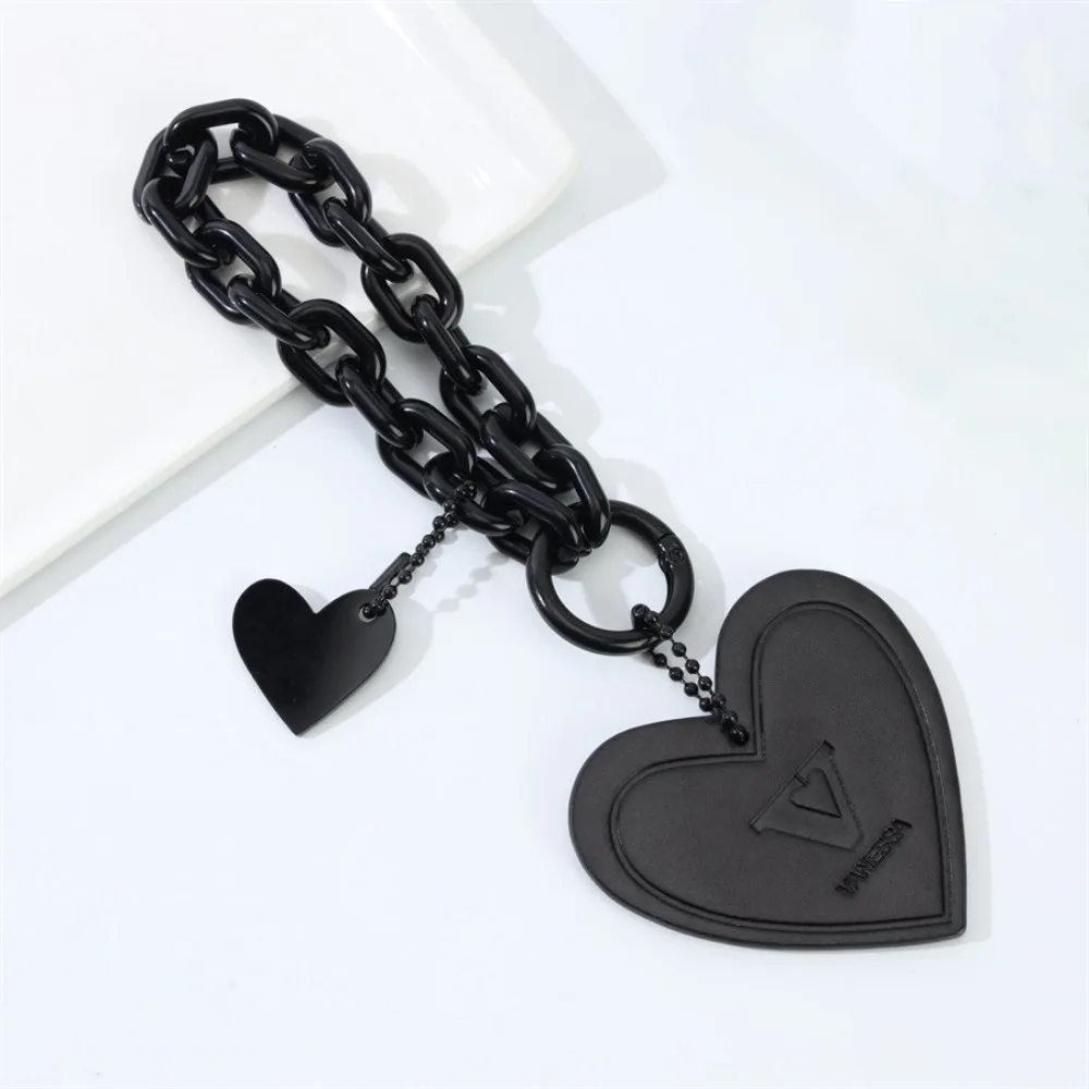 Pure Black Love Heart Shaped Keychain Leather NOIR V Love Chain Keyring Cute Ins Love Heart Key Ring Bag Decoration
Pure Black Love Heart Shaped Keychain Leather NOIR V Love Chain Keyring Cute Ins Love Heart Key Ring Bag Decoration