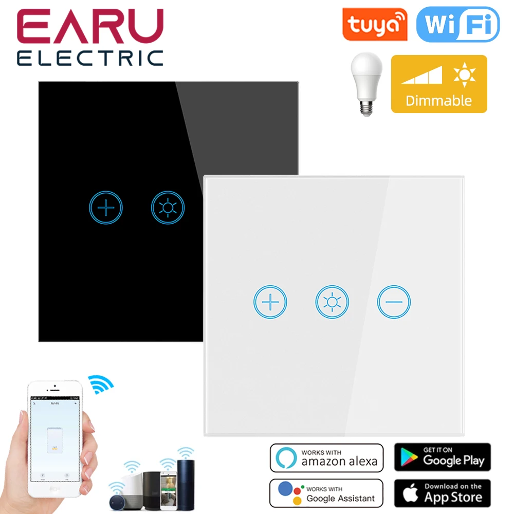 EU WiFi Smart Glass Panel Wall Touch Switch Light Dimmer Switch Smart Life Tuya APP Remote Control for Alexa Google Home
EU WiFi Smart Glass Panel Wall Touch Switch Light Dimmer Switch Smart Life Tuya APP Remote Control for Alexa Google Home