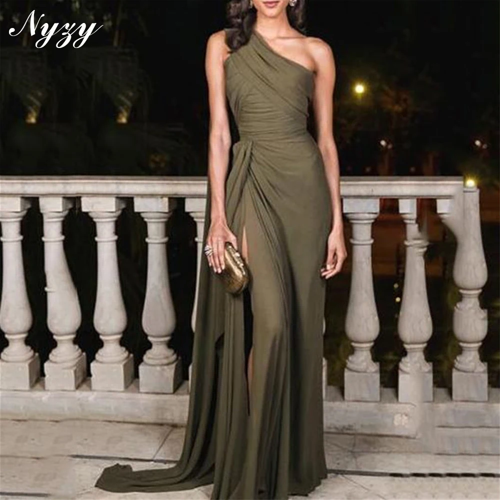 NYZY E709 Couture шифоновые плиссированные вечерние платья женские элегантные на одно плечо с высоким разрезом свадебные коктейльные платья для выпускного вечера
NYZY E709 Couture шифоновые плиссированные вечерние платья женские элегантные на одно плечо с высоким разрезом свадебные коктейльные платья для выпускного вечера