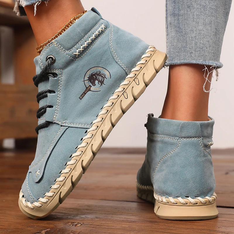 2025 Handmade Leather Casual Women Breathable Lightweight Sneakers Outdoor Round Toe Shape Non-slip Ankle Boots Sneakers Women
2025 Handmade Leather Casual Women Breathable Lightweight Sneakers Outdoor Round Toe Shape Non-slip Ankle Boots Sneakers Women