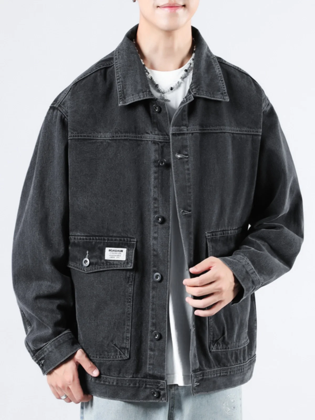 Retro Workwear Denim Jacket Men's Spring New Loose Large Size Casual Versatile Jacket Top Spring Autumn Style Youth Popular
Retro Workwear Denim Jacket Men's Spring New Loose Large Size Casual Versatile Jacket Top Spring Autumn Style Youth Popular