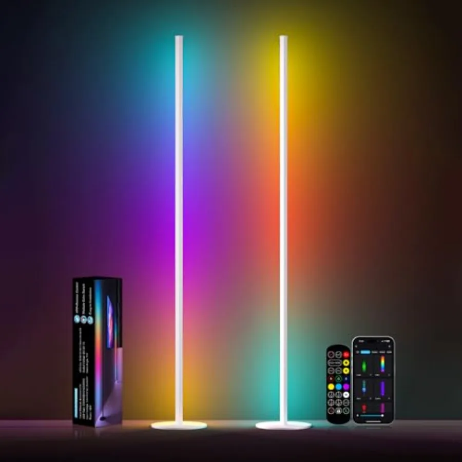 Corner Floor Lamp LED Corner Lamp with Remote Control APP Control 16 Million Colors Timing Color Changing Ambient Lighting for
Corner Floor Lamp LED Corner Lamp with Remote Control APP Control 16 Million Colors Timing Color Changing Ambient Lighting for