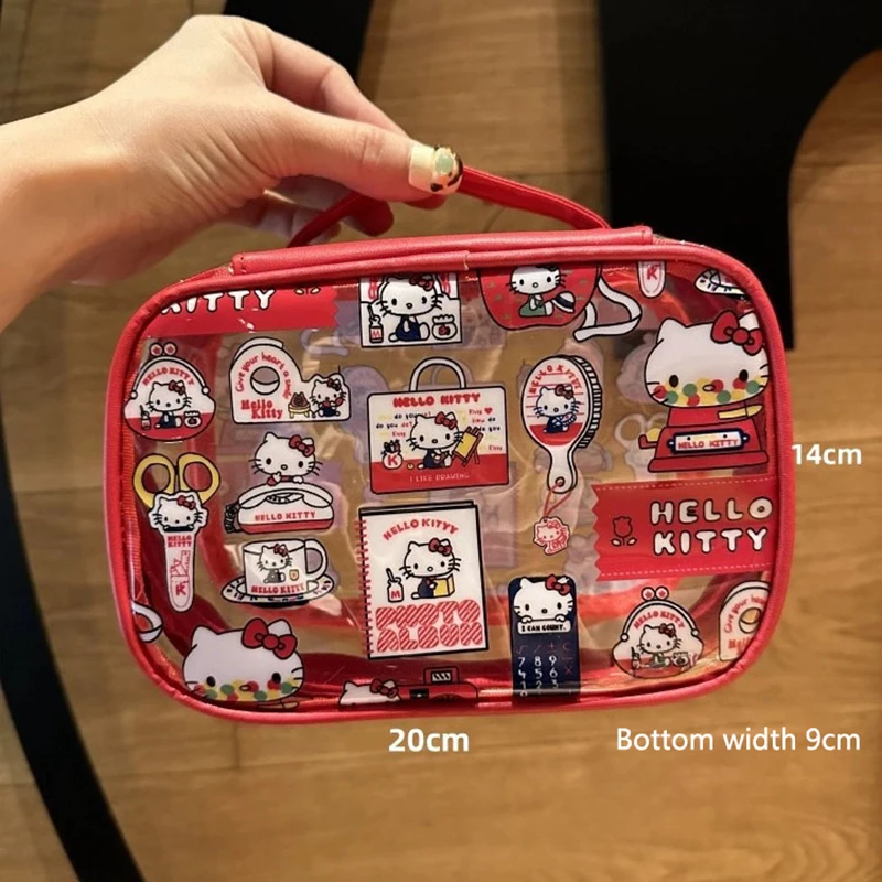 Прозрачная сумка для макияжа Hello Kittys из ПВХ, мультяшная портативная ручная Водонепроницаемая вместительная сумка для хранения и ухода за кожей
Прозрачная сумка для макияжа Hello Kittys из ПВХ, мультяшная портативная ручная Водонепроницаемая вместительная сумка для хранения и ухода за кожей