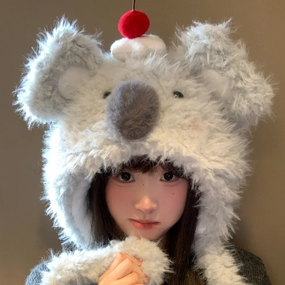 Cute Koala Plush Hat with Moving Ears for Children's Autumn and Winter Warmth with Thick Velvet and Big Head Cover Ears Lei Feng
Cute Koala Plush Hat with Moving Ears for Children's Autumn and Winter Warmth with Thick Velvet and Big Head Cover Ears Lei Feng
