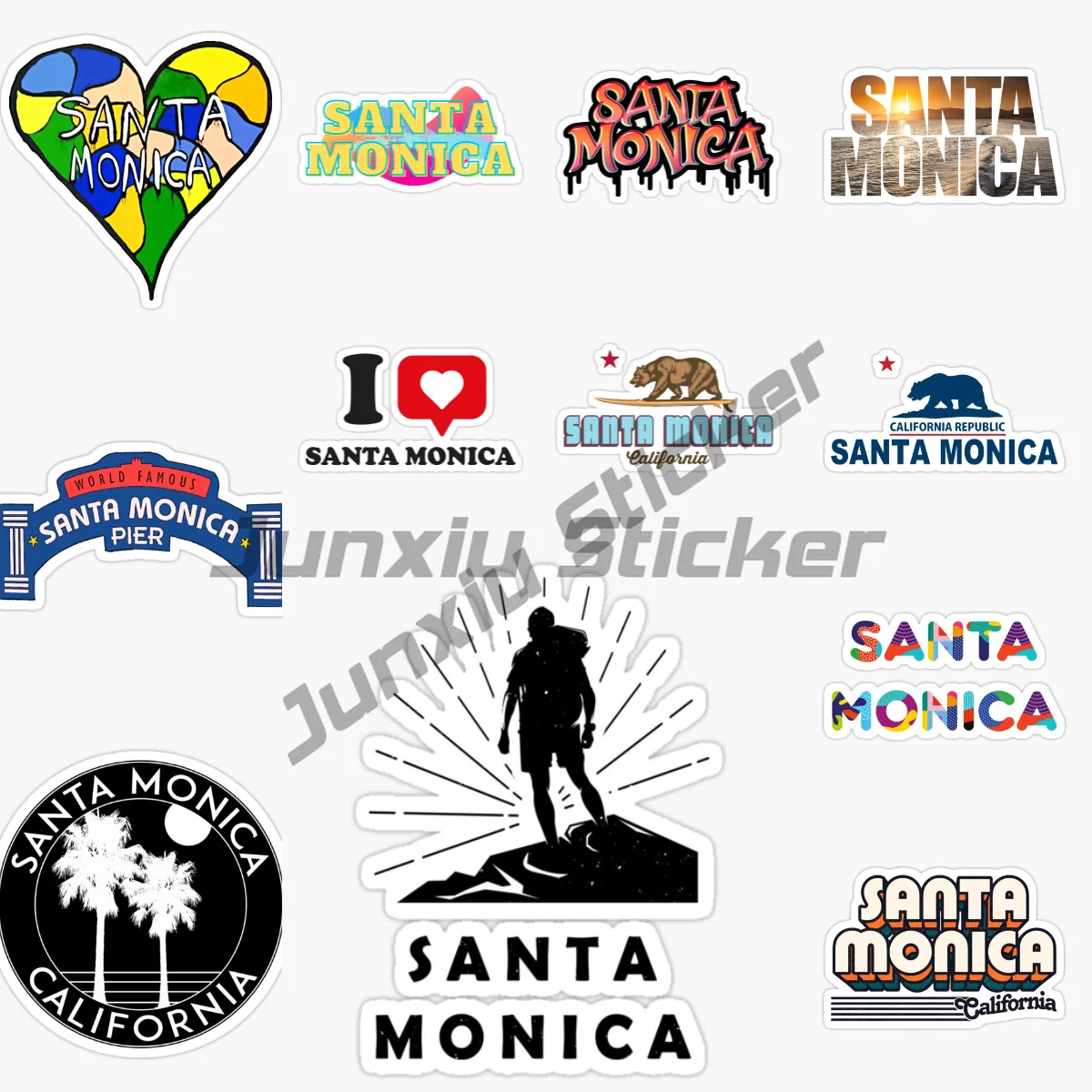 Santa Monica, California, USA, Los Angeles, Coastal City Resort Stickers Vinyl PVC Self-adhesive Decoration Waterproof Decals 
Santa Monica, California, USA, Los Angeles, Coastal City Resort Stickers Vinyl PVC Self-adhesive Decoration Waterproof Decals