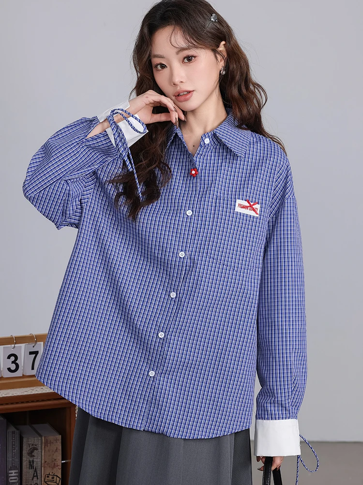 Jmprs Casual Korean Plaid Shirt Women Loose Vintage Long Sleeve Spring Blouse Design Retro Oversize All Match Female New Tops
Jmprs Casual Korean Plaid Shirt Women Loose Vintage Long Sleeve Spring Blouse Design Retro Oversize All Match Female New Tops