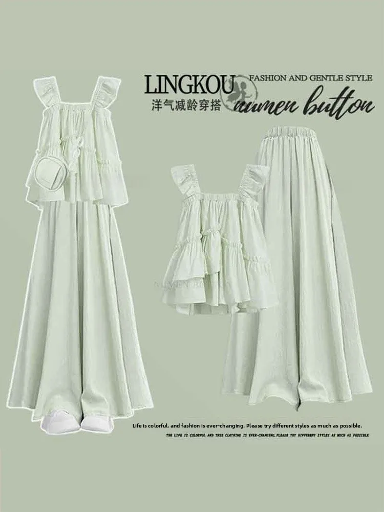 Summer Large Size Dopaamine Set Women's Trendy Halter Top High Waist Slimming Skirt Two Piece Set Age Defying Asymmetrical Top
Summer Large Size Dopaamine Set Women's Trendy Halter Top High Waist Slimming Skirt Two Piece Set Age Defying Asymmetrical Top