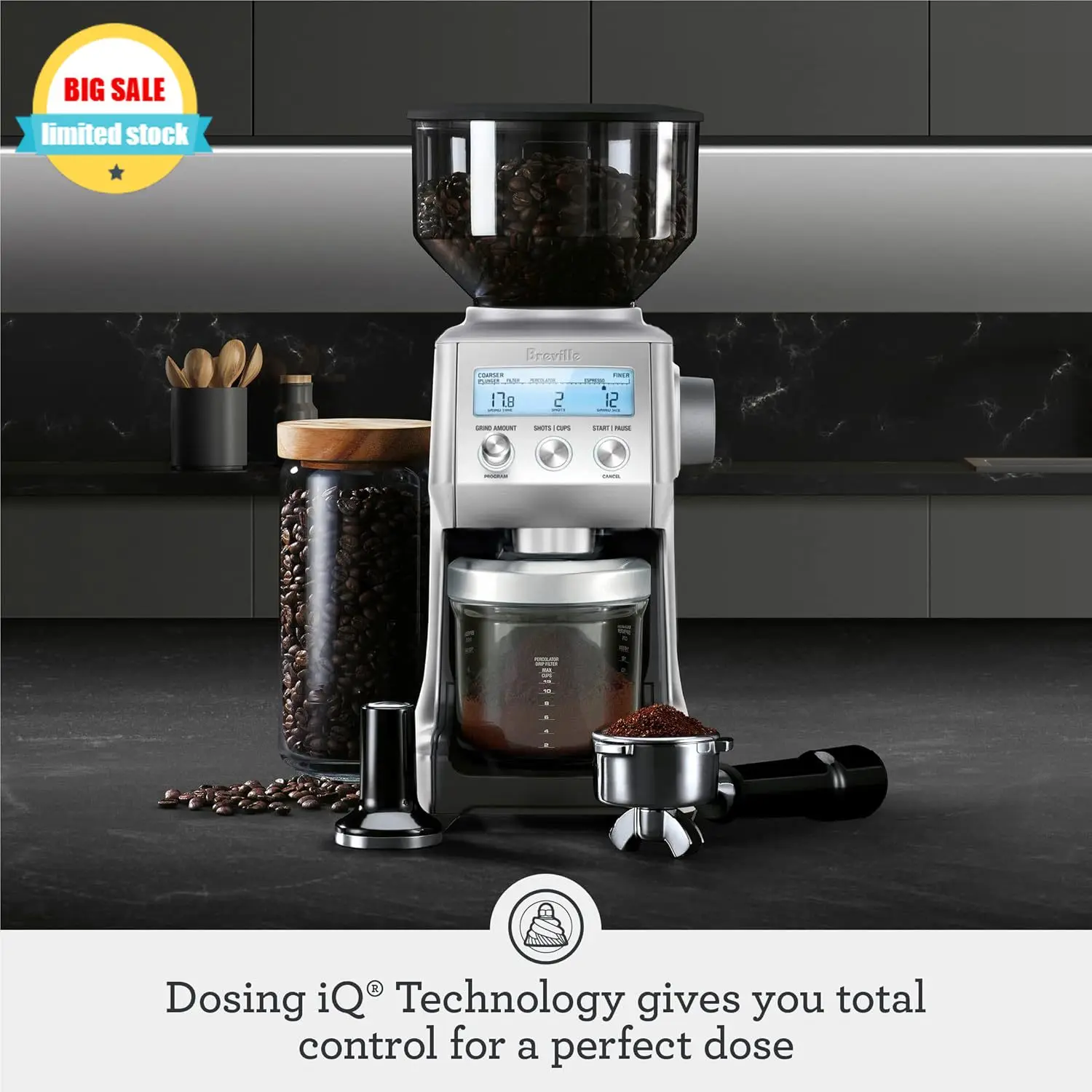 BCG820OLT Smart Grinder Pro for Coffee and Espresso, Olive Tapenade
BCG820OLT Smart Grinder Pro for Coffee and Espresso, Olive Tapenade