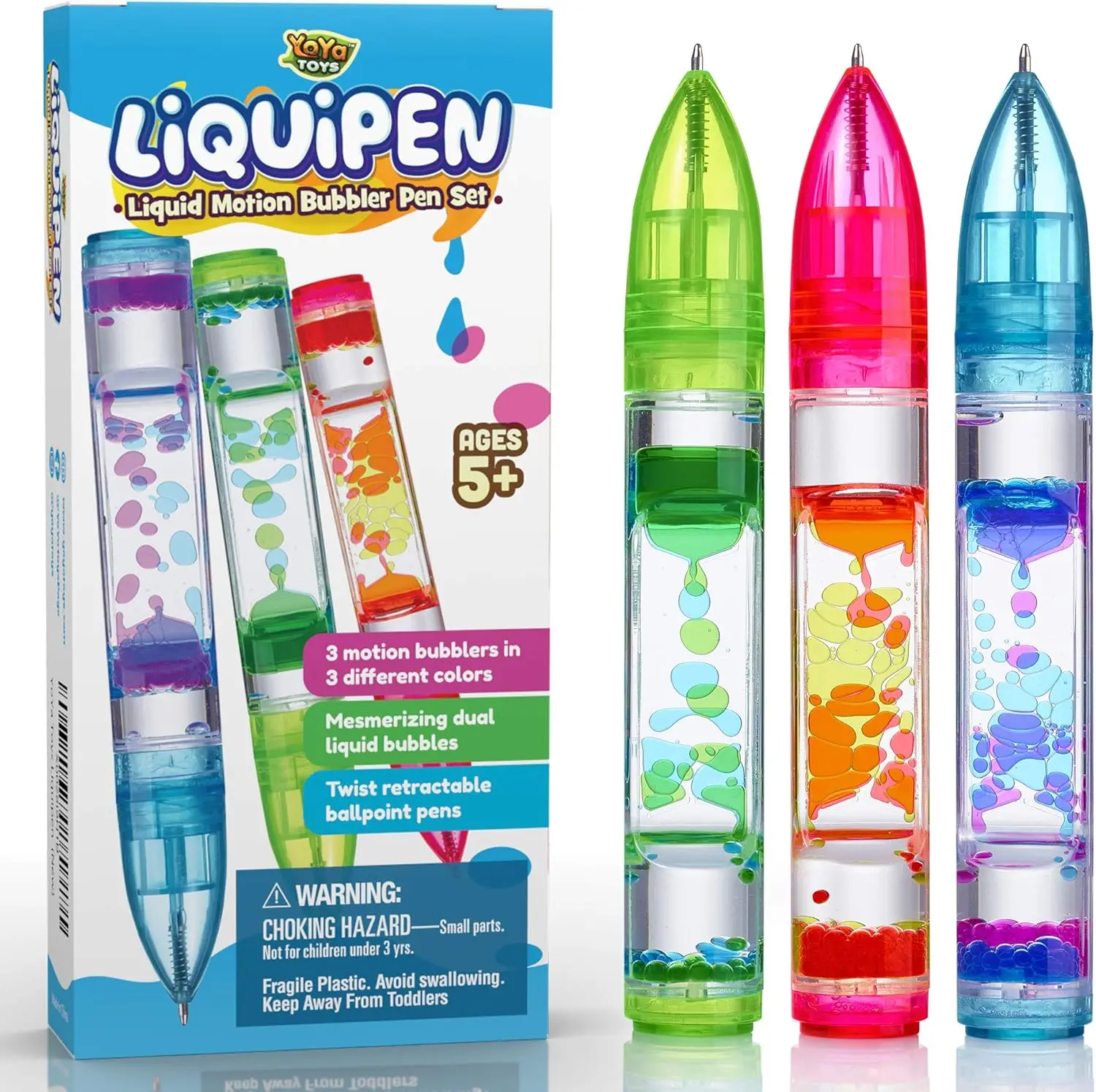 Набор ручек-игрушек Liquid Motion Bubbler Pen - 3 цвета для концентрации внимания и снятия стресса, забавный подарок для рабочего стола
Набор ручек-игрушек Liquid Motion Bubbler Pen - 3 цвета для концентрации внимания и снятия стресса, забавный подарок для рабочего стола