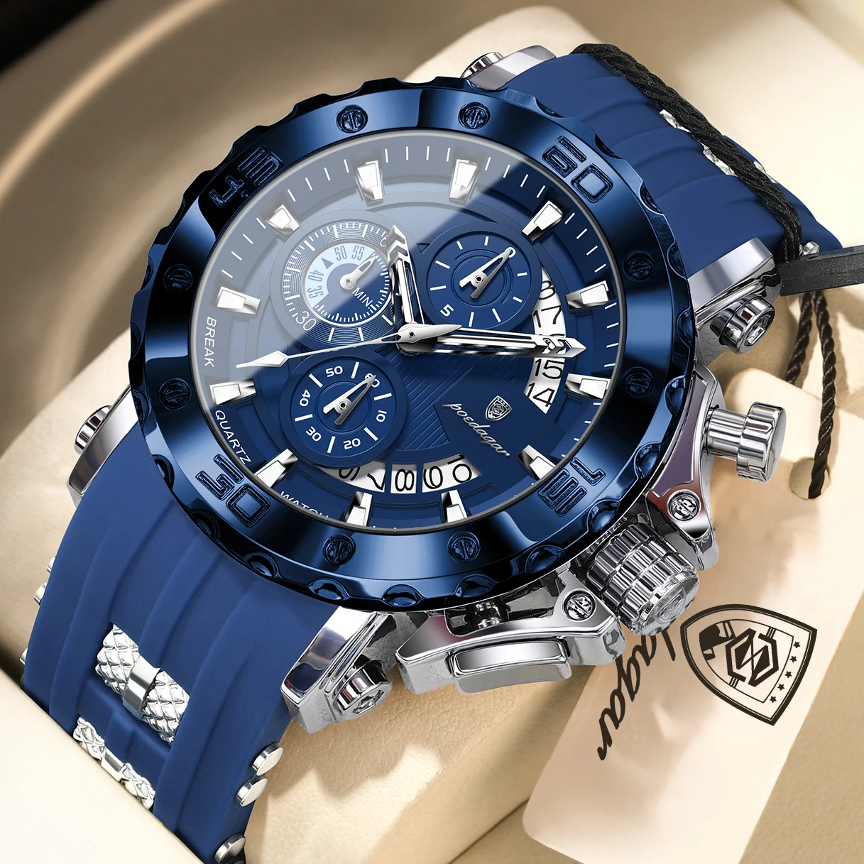 POEDAGAR Luxury Military Men Clock Luminous Waterproof Chronograph Date Men's Watch Silicone Quartz Sports Watches For Man Reloj
POEDAGAR Luxury Military Men Clock Luminous Waterproof Chronograph Date Men's Watch Silicone Quartz Sports Watches For Man Reloj