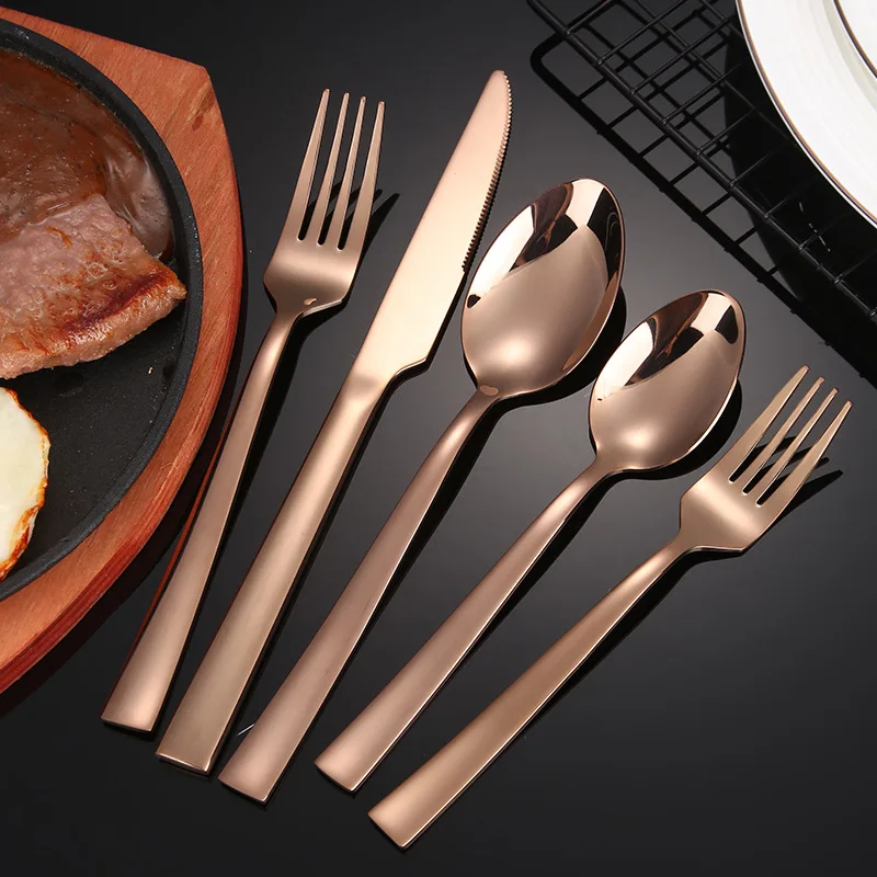 LMM square handle stainless steel knife and fork spoon hotel steak knife and fork dessert spoon western tableware set
LMM square handle stainless steel knife and fork spoon hotel steak knife and fork dessert spoon western tableware set