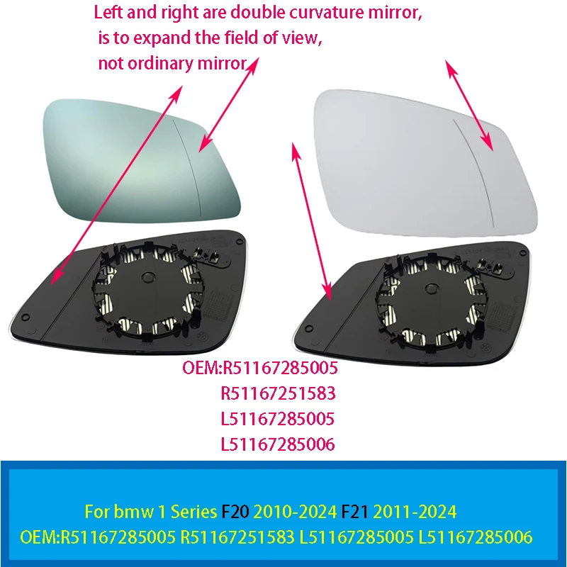 For bmw 1 Series F20 2010-2024 F21 2011-2024 Car rearview mirror Heated Car mirror oem L 51167285005 & R 51167285006 NEW
For bmw 1 Series F20 2010-2024 F21 2011-2024 Car rearview mirror Heated Car mirror oem L 51167285005 & R 51167285006 NEW