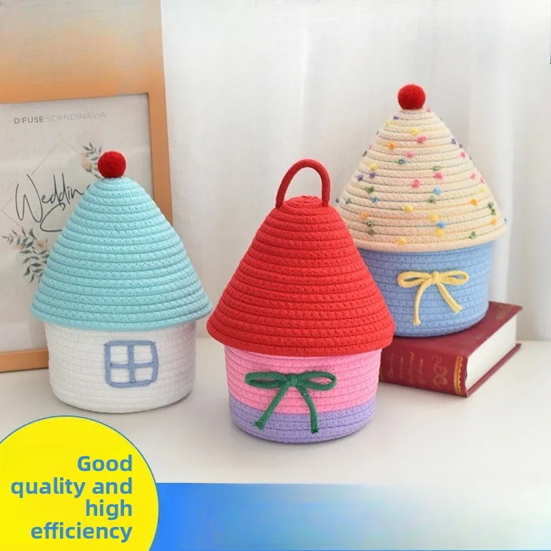 Ins - fashion Hand - crafted Cotton Rope Small House Storage Basket with Lid - Multifunctional Decor and Organizer for Home
Ins - fashion Hand - crafted Cotton Rope Small House Storage Basket with Lid - Multifunctional Decor and Organizer for Home