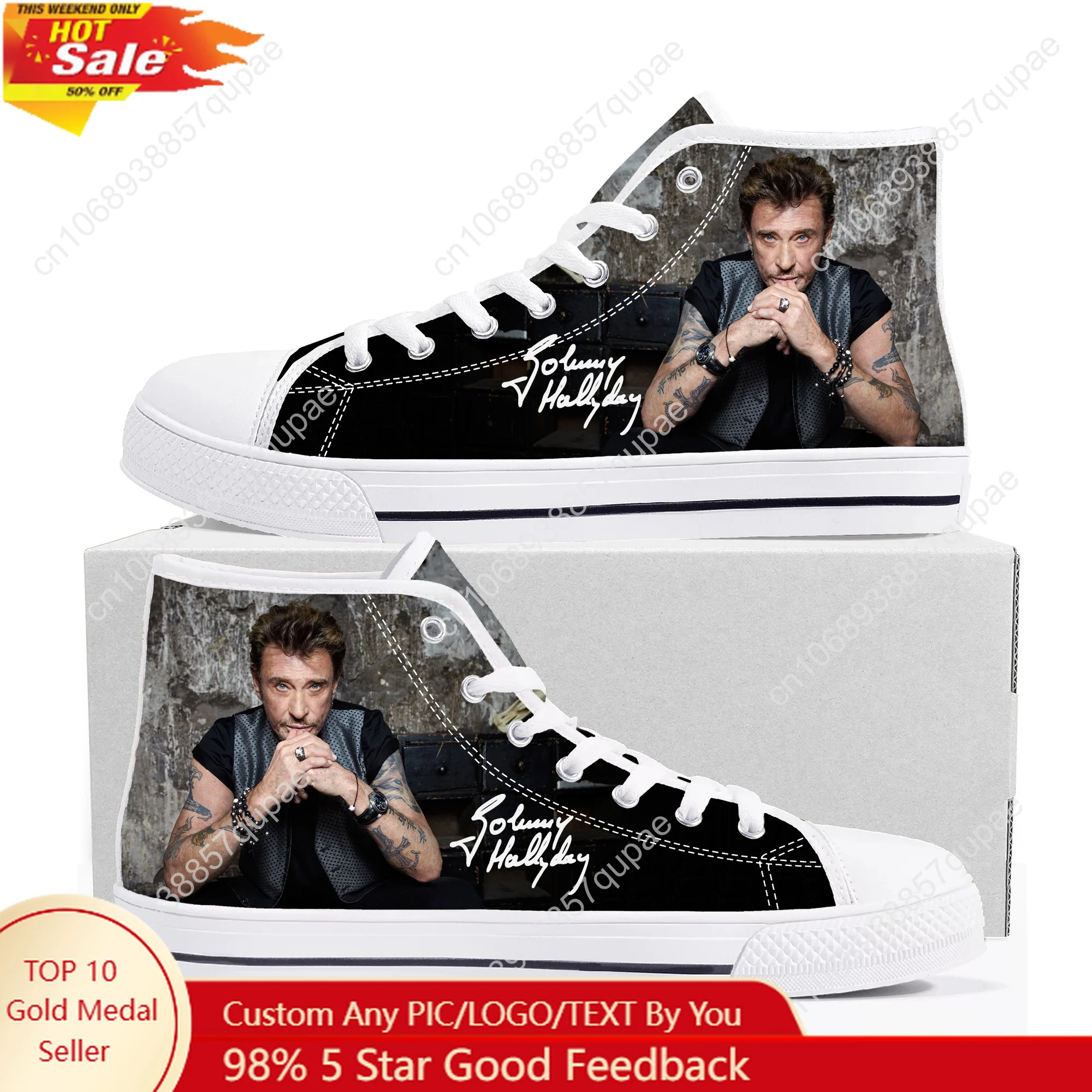 Johnny Hallyday French Rock Singer High Top High Quality Sneakers Men Women Lightweight Canvas Sneaker Ghana Casual Custom Shoes
Johnny Hallyday French Rock Singer High Top High Quality Sneakers Men Women Lightweight Canvas Sneaker Ghana Casual Custom Shoes