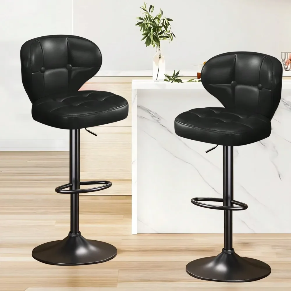 Stools Set Of 2,Adjustable Swivel Barstools, Modern PU Leather holstered Bar Chair With Back And Footrest,For Bar, Kitchen, D
Stools Set Of 2,Adjustable Swivel Barstools, Modern PU Leather holstered Bar Chair With Back And Footrest,For Bar, Kitchen, D