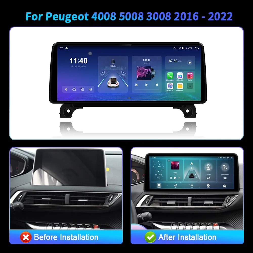 Hot Sales12.3 inch For 4008 5008 3008 2016-2020 2021 2022 Wireless BT Carplay Car Radio Multimedia Android 14 Head Unit
Hot Sales12.3 inch For 4008 5008 3008 2016-2020 2021 2022 Wireless BT Carplay Car Radio Multimedia Android 14 Head Unit