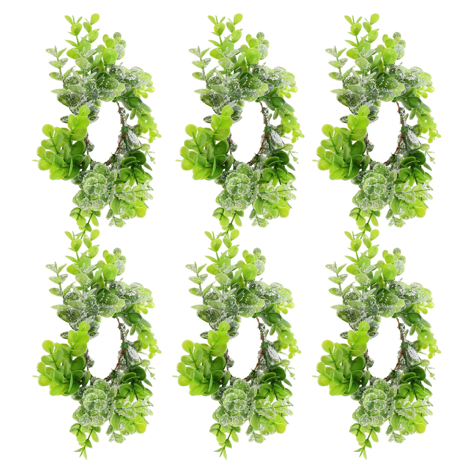6 Pcs Artificial Eucalyptus Leaves C Rings for Home Wedding Realistic Greenery Wreaths Safe Materials
6 Pcs Artificial Eucalyptus Leaves C Rings for Home Wedding Realistic Greenery Wreaths Safe Materials