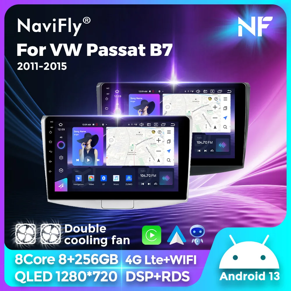 Navifly Android 13 10inch Car Radio Multimedia Video Player Stereo Car-play Auto GPS For VW Passat B7 B6 CC Magotan 2011-2015
Navifly Android 13 10inch Car Radio Multimedia Video Player Stereo Car-play Auto GPS For VW Passat B7 B6 CC Magotan 2011-2015