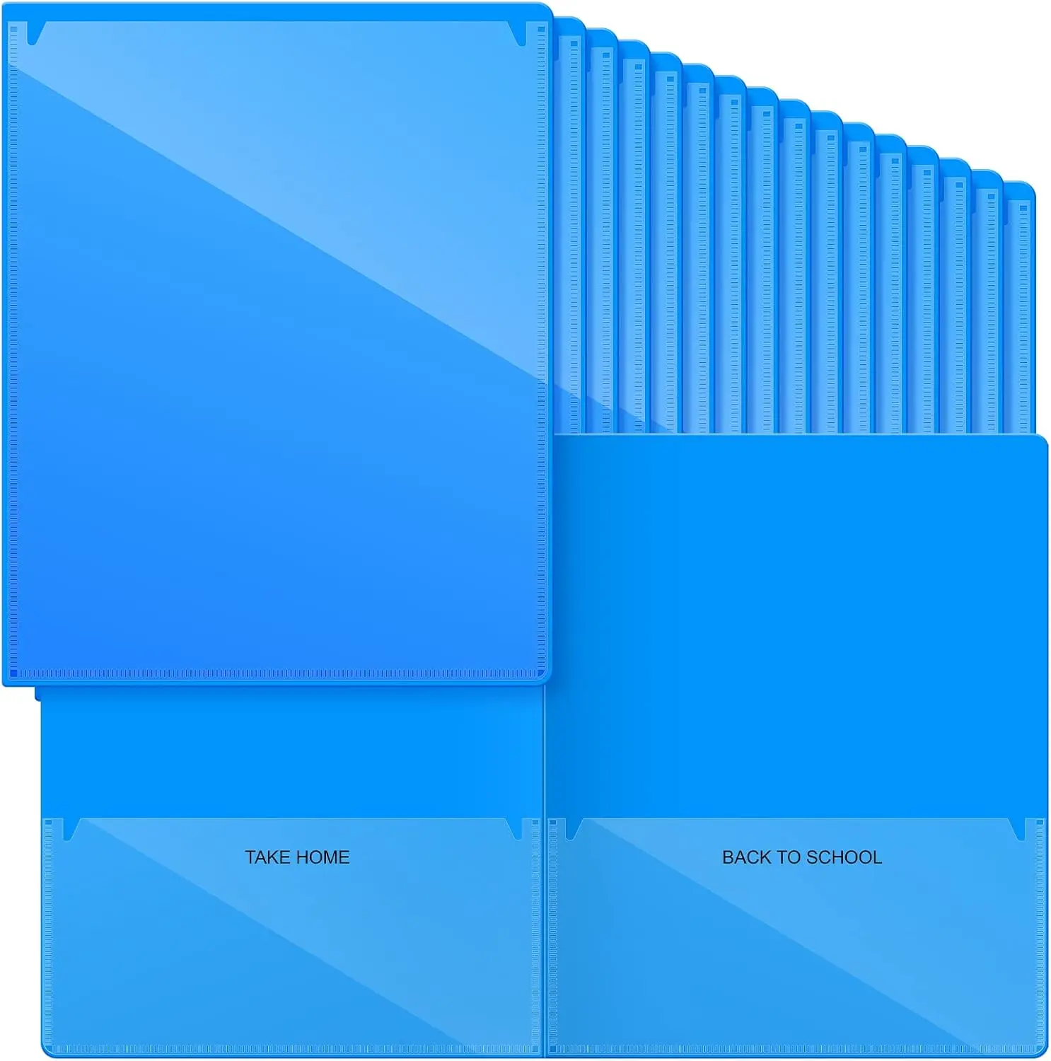 72 Pack Two-Pocket Folders for Homework & Parent-Teacher Communication, Blue
72 Pack Two-Pocket Folders for Homework & Parent-Teacher Communication, Blue