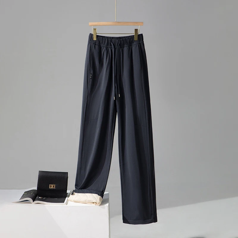 Couple's Sle Thiened Fce Lined Tee-Proof Soft ell Wide Leg Pants Adjustable Cuff High Waist Straight Cut Trousers
Couple's Sle Thiened Fce Lined Tee-Proof Soft ell Wide Leg Pants Adjustable Cuff High Waist Straight Cut Trousers