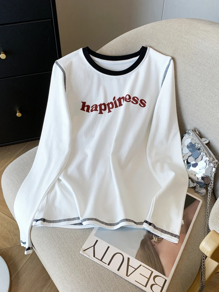 New Women Round Neck Basic Brushed Inner Bottom Shirt Korean Fashion Chic Elastic Loose Long Sleeved Women's T-Shirt Top
New Women Round Neck Basic Brushed Inner Bottom Shirt Korean Fashion Chic Elastic Loose Long Sleeved Women's T-Shirt Top