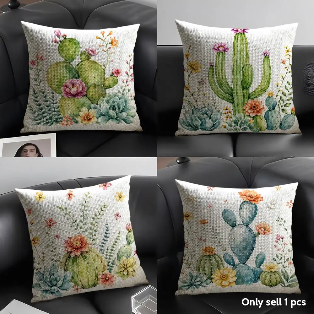 Tropical Cactus Cushion Cover Organic Linen Soft Double-Sided Printing Breathable Pillow Case Gift for Home Decor
Tropical Cactus Cushion Cover Organic Linen Soft Double-Sided Printing Breathable Pillow Case Gift for Home Decor